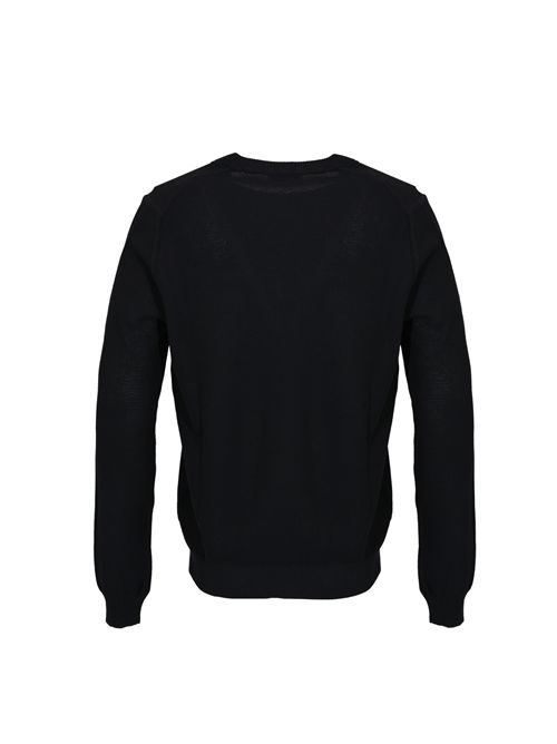 Maglia in cotone sea island Blu notte Alpha studio | FE-6865C3001